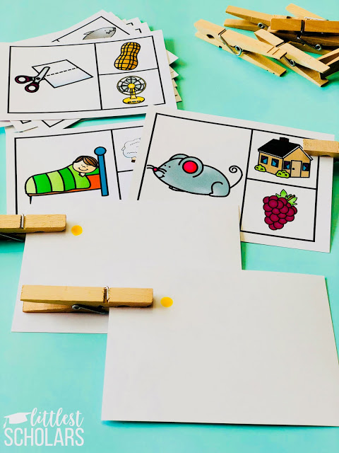 Make a mark on the back of your center activities to indicate the correct answer. This will allow students to check their answers as they're working instead of waiting until the very end when they may have been doing them all incorrectly. 